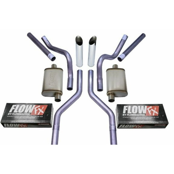 Chevy GMC C10 63-72 2.5" Dual Exhaust Kits Flowmaster Flow FX Slash Corner
