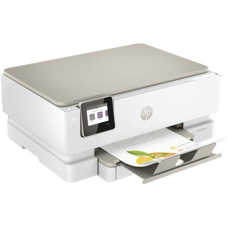 HP - ENVY Inspire 7255e Wireless All-In-One Inkjet Photo Printer with 3 months of Instant Ink included with HP+ - White & Sandstone