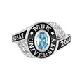 thumbnail image 2 of Order Now for 2025 Graduation, Freestyle Bypass Ring Oval Gemstone Class Ring in Platinum Plated Celebrium, 2 of 8