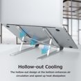 thumbnail image 2 of Mistaha 7-gear Adjustable Laptop Stand Portable Folding Aluminum Alloy Non-slip Laptop Tablet Bracket Stable Structure, 2 of 8