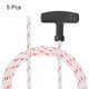 thumbnail image 4 of Retroceso Arranque Cuerda con Manija 5mm DiÃ¡metro 1,7M 5,5 Pies PoliÃ©ster Tire Cuerda para 173F 188F 190F CortacÃ©sped Desbrozadora Motor Pieza 5 Piezas Unique Bargains cable de arranque con mango, 4 of 4