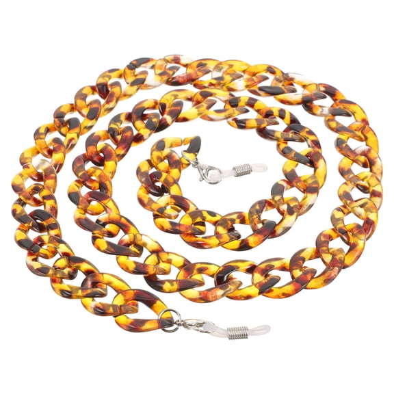 Raindrops Sunglasses Rope Eyeglasses Chain Tortoise Shell Texture Brown 70x0.39in Anti Slip 1Set