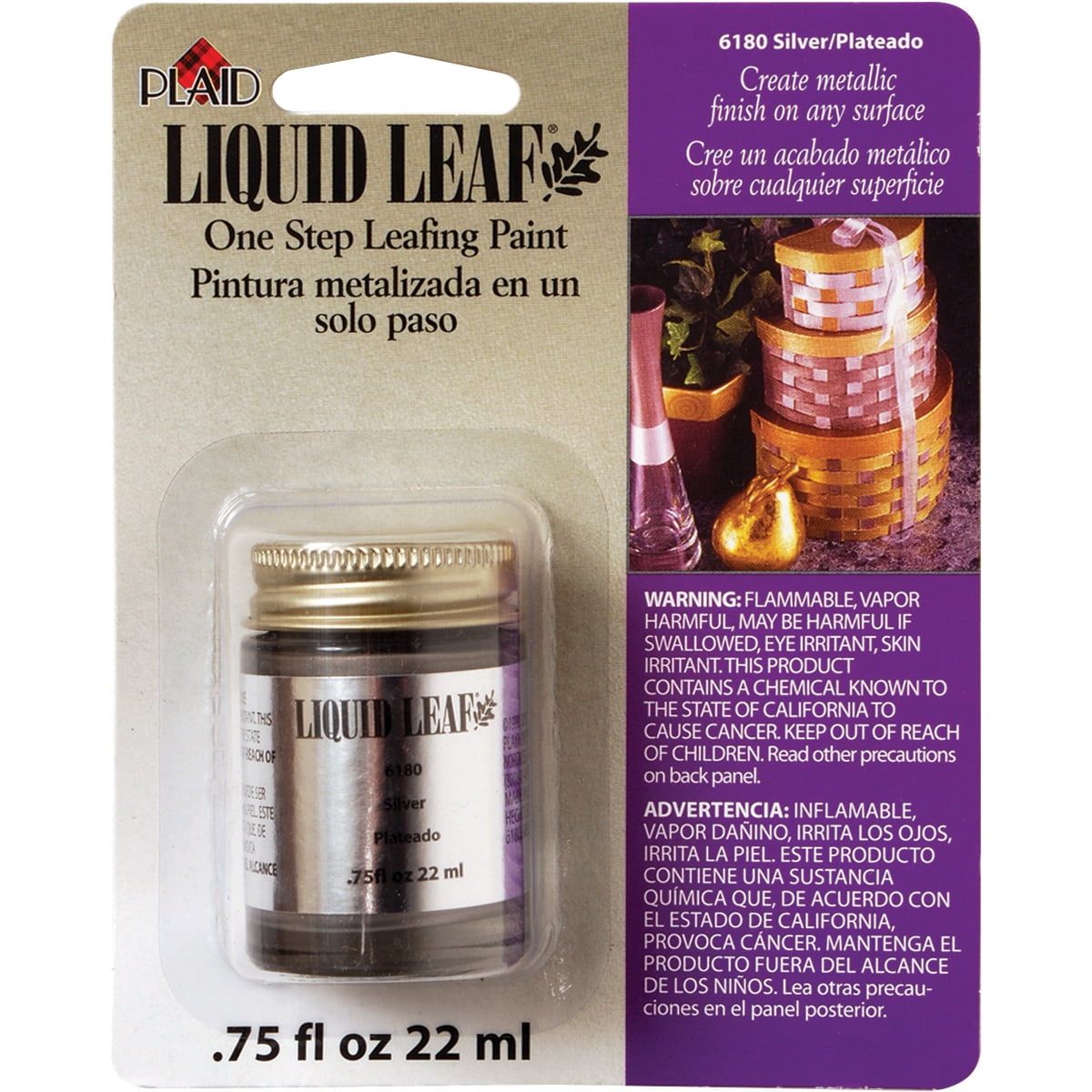 Liquid Leaf OneStep Leafing Paint .75ozSilver