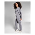 thumbnail image 3 of INC Womens Gray Pocketed Pleated Hook-bar Closure Heather Pants S, 3 of 3