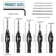 thumbnail image 5 of Countersink Drill Bit Set 5Pcs Quick Change 1/4 Hex Shank Adjustable Countersink Set 5pcs Free Replaceable Drill Bits, 5 of 5