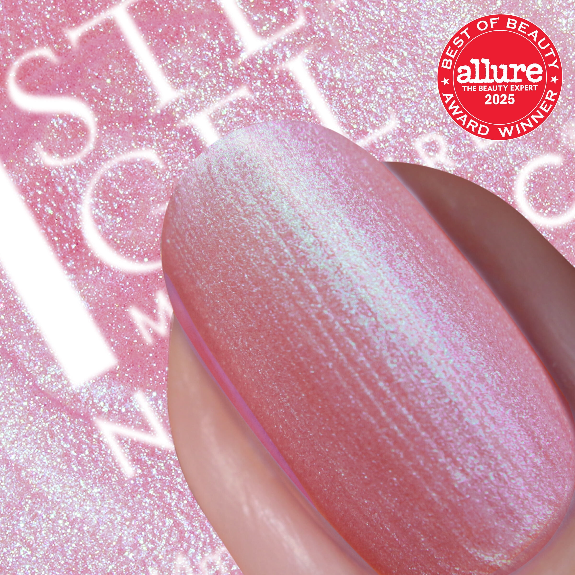 Nails.INC, It's Topless Gel-Like Nail Polish, 4-in-1 Base Coat, Treatment, Color & Top Coat, Addison, Iridescent Pink, 0.47 oz
