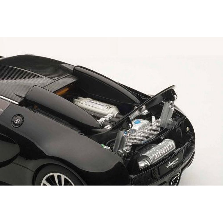ミニカー Bugatti EB Veyron 16.4 Sang Noir AUTOart Bugatti EB Veyron 16.4 Sang Noir in Black in 1:18 Scale by