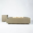 thumbnail image 3 of Elementi Plus Colorado Natural Gas Fire Pit for Outside Outdoor Fire Pit Table Smokeless Firepit Concrete Rectangular Fire Table Patio Heater Fireplace 60000 BTUs - Sunlight Yellow, 55.9 x 31.9 Inches, 3 of 13
