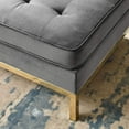 thumbnail image 4 of Loft Gold Stainless Steel Leg Performance Velvet Ottoman,Gold Gray, 4 of 4