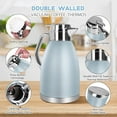 thumbnail image 6 of SSAWcasa Coffee Carafe 61oz Insulated Vacuum Coffee Thermos Urn Stainless Steel Thermal Flask Pot Coffee Dispenser Keep 12 Hours Hot＆24 Hours Cold (Light Blue), 6 of 8