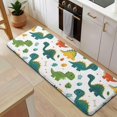 thumbnail image 5 of Colorful Dinosaur Pattern with Eggs and Bones Kitchen Rug Mat,Kitchen Runner Rugs Non Skid Washable,Decorative Kitchen Floor Mats for Kitchen,Sink,Laundry,17"x47.2", 5 of 7