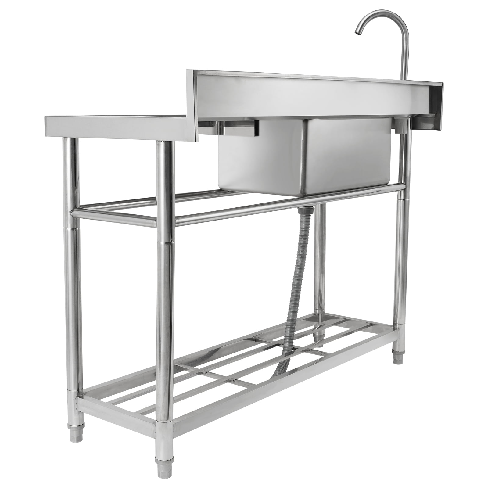 BENTISM S3-1 Stainless Steel 47.2 Inch Freestanding Single Bowl Sink
