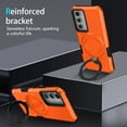 thumbnail image 3 of for Samsung Galaxy A25 5G Hybrid Case with Magnetic Ring Multi-Angle Stand, for Women Men [Excellent Grip Feeling] Drop Protective Case Cover for Samsung Galaxy A25 5G - Orange, 3 of 9