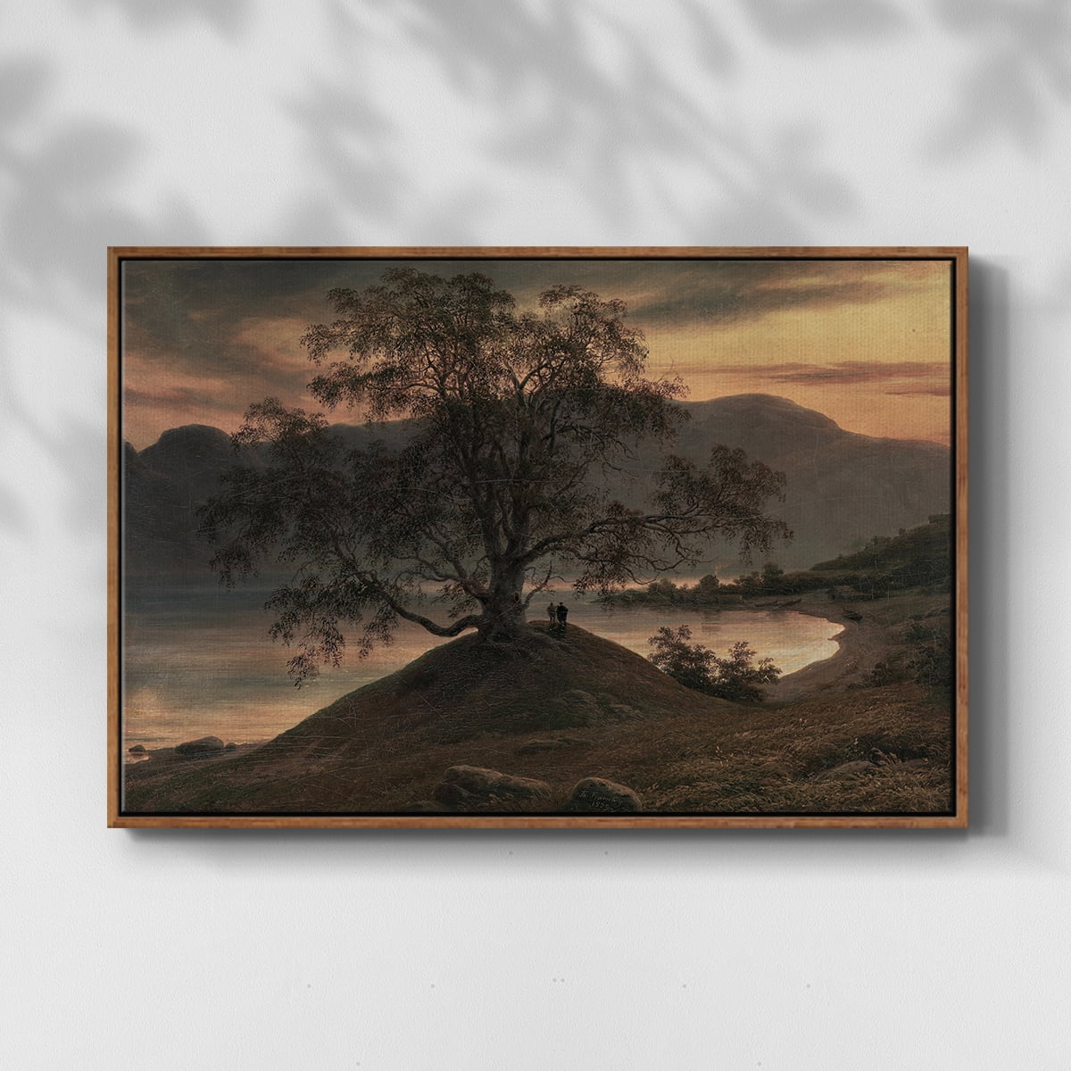 Vintage Landscape-CCCXII By Wexford Home Framed in Walnut Wood Gallery Wrapped Canvas 17 in. x 25 in.