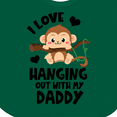 thumbnail image 4 of Inktastic Monkey I Love Hanging out with My Daddy Boys or Girls Baby Bib, 4 of 4