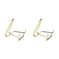 thumbnail image 2 of kurtrusly Contemporary Iron Ores Stone Display Stand Chic Rock Holder Base Home Office Decor Golden M 2Set, 2 of 6