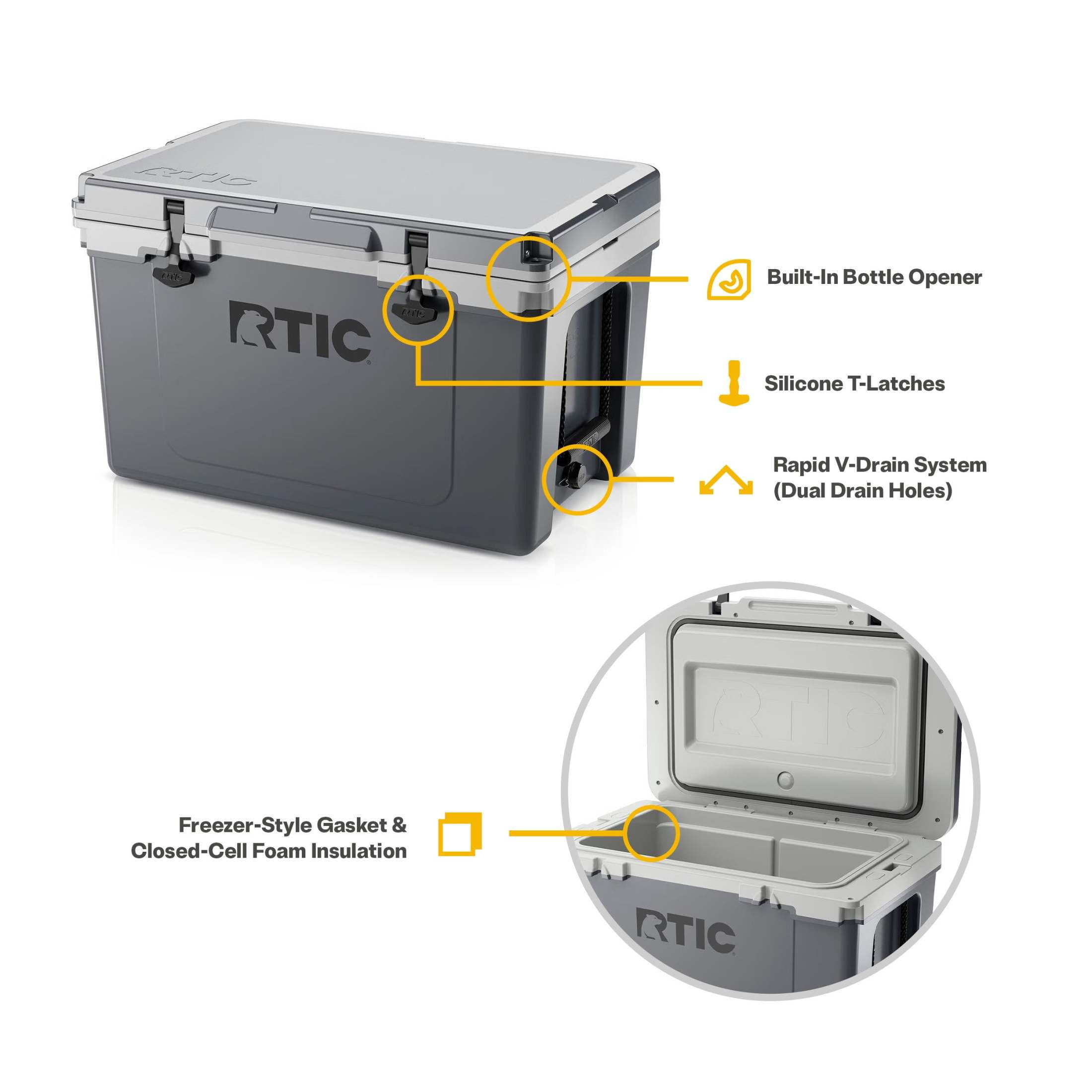 RTIC - Brandclub - RTIC Ultra-Light 52 Qt Hard-Sided Ice Chest