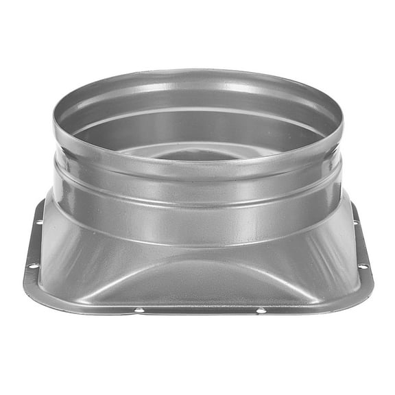 Uxcell 6 Inch Duct Connector Flange Square to Round Interface Metal Straight Pipe Air Duct