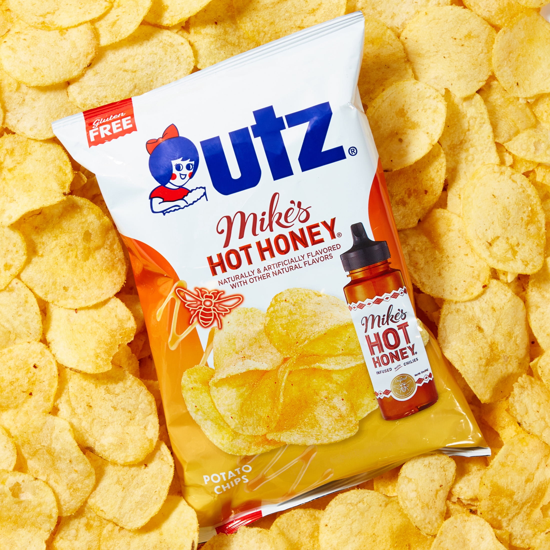 Utz, Hot Honey, Potato Chips, 2.625 oz Bag