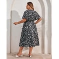 thumbnail image 2 of Vestido Hanna Nikole Summer Wedding Guest, talla grande, negro, 20 W, 2 of 5