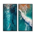 thumbnail image 2 of Designart "Sunshine in Breaking Waves Nature Photography III" Coastal Waves Framed Wall Art Set Of 2 - Coastal Blue Framed Wall Art Set Of 2, 2 of 6