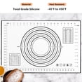thumbnail image 4 of Syenll Silicone Baking Mat, Non Stick Pastry Rolling Mat for Cookies, Bread and Baking Supplies, 23.6 x 15.7 inch, Black, 4 of 8