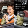 thumbnail image 2 of Camouflage 30oz Handheld Travel Tumbler with Handle – Double Wall Stainless Steel Insulated Cup, Flip Straw Lid, Leak-Proof & BPA-Free for Hot and Cold Drinks – Durable Coffee & Juice Mug Black, 2 of 6