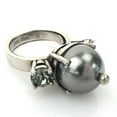 thumbnail image 2 of Pre-Owned Miu Miu Miu ring in silver with faux pearls, women's, 56459a, 2 of 5