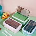 thumbnail image 3 of TERGAYEE Bento Box Adult Lunch Box,Plastic Food Storage Box with 2 Compartments,Leak-proof Lunch Container for Adults,Work and Travel, 3 of 4