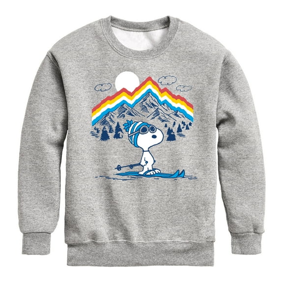 Peanuts - Snoopy Mountain Retro - Toddler & Youth Crewneck Fleece Sweatshirt
