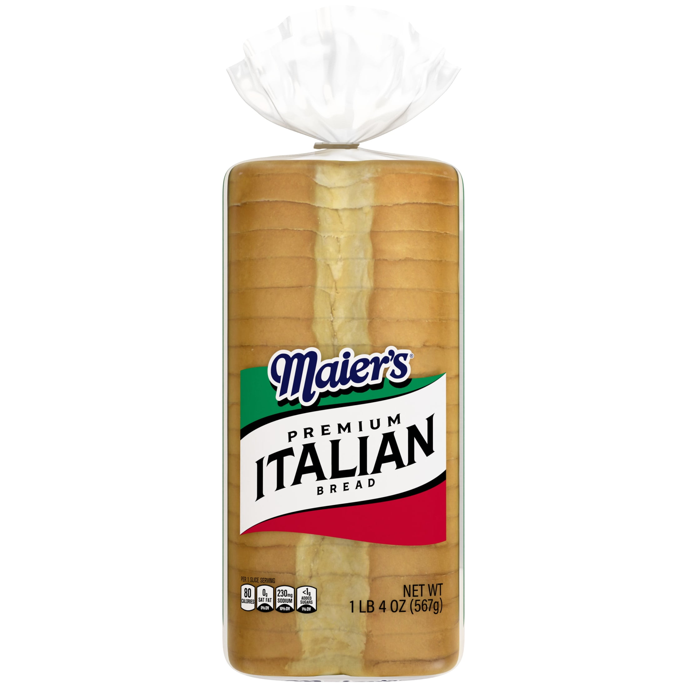 Maier's Premium Italian Bread, 20 oz, White Italian Bread, Bag