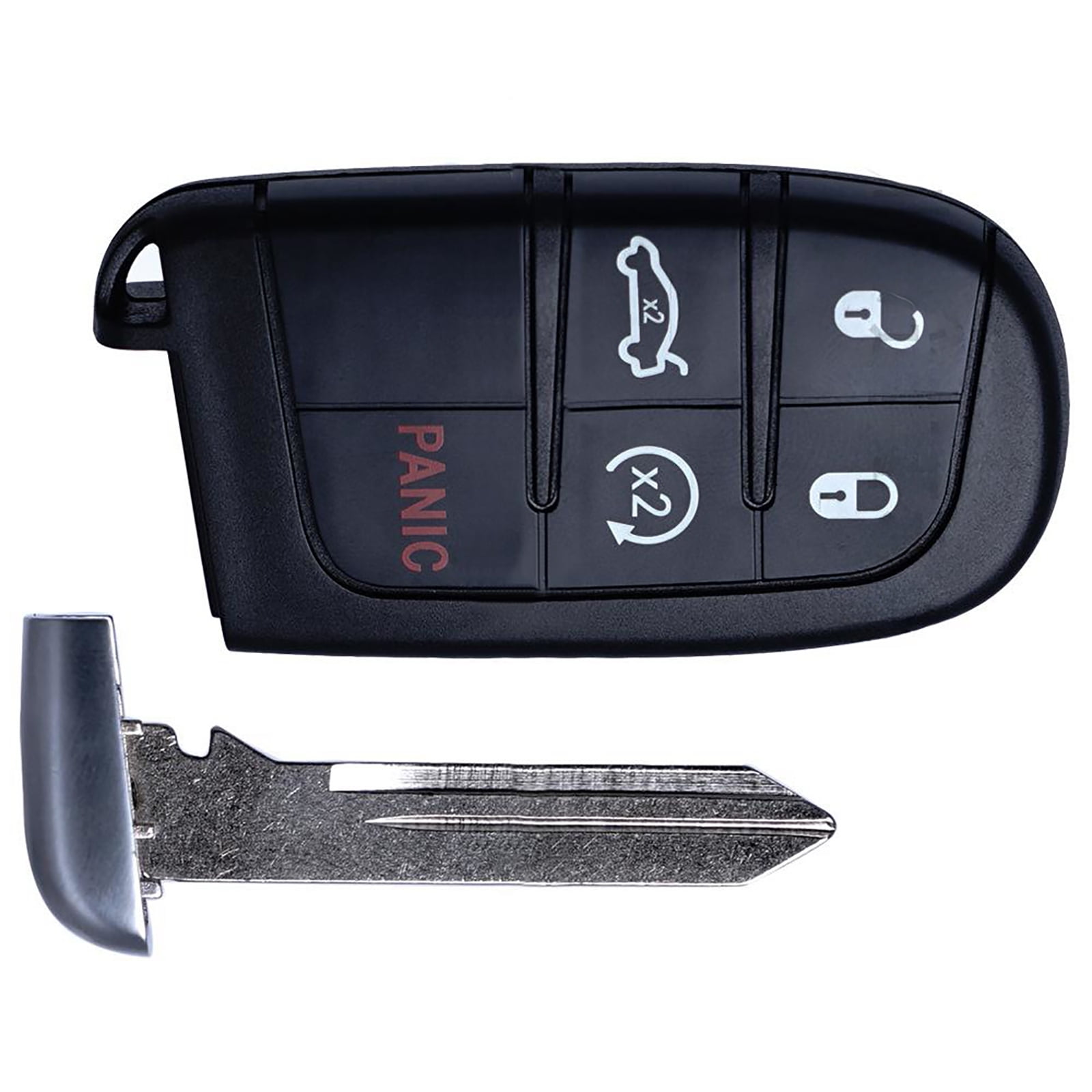 NATEFEMIN Black Remote Key Fob For Dodge Charger 2011-2015 Replacement 433MHz 5 Function Buttons FCC ID M3N-40821302