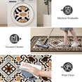 thumbnail image 4 of TECHVIDA Kitchen Rugs 4 Piece Set,Non Slip Machine Washable Kitchen Mats,Boho Vintage Abstract Kitchen Carpet for Farmhouse Living Room Hallway, 4 of 8