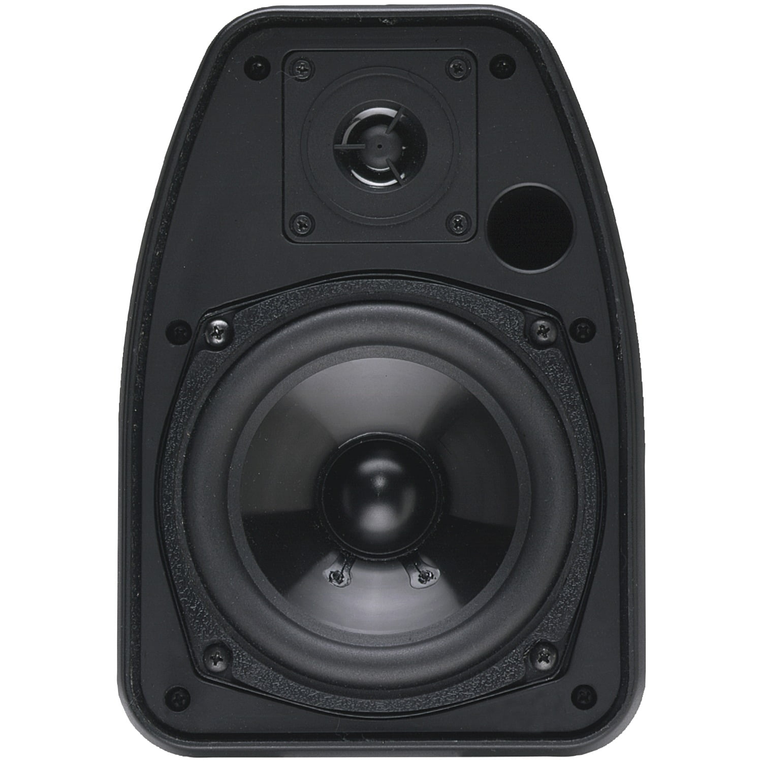 BIC America ADATTO 125-Watt 2-Way 5.25-Inch Indoor/Outdoor Speakers with Keyholes for Versatile Mounting (Black)