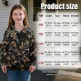 thumbnail image 7 of Uorisanigo Kids Sweatshirt Girls Half Zip Collar Sweatshirts Oversized Dead Leaves Print Long Sleeve Pullover Tops Outerwear No Hood Fashion Fall Winter Clothes Athletic Shirts Tops, 7 of 7