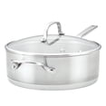 thumbnail image 1 of Sartén KitchenAid de acero inoxidable cepillado de 4,5 L con tapa, 1 of 8