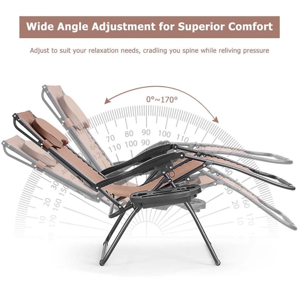 Aimee Lii Folding Recliner Lounge Chair with Shade Canopy Cup Holder, Outdoor Patio Furniture, Brown Aimee Lii Folding Recliner Lounge Chair with Shade Canopy Cup Holder, Outdoor Patio Furniture, Brown