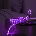 thumbnail image 4 of CHUANK 3 in 1 Light up Charging Cable 6.6ft Led Flowing Charging Cable Multiple Fast Charging Cable 3.0 Fast Phone Charger Data Transfer Durable TPE Charging Cord for Micro USB Type C and, 4 of 6