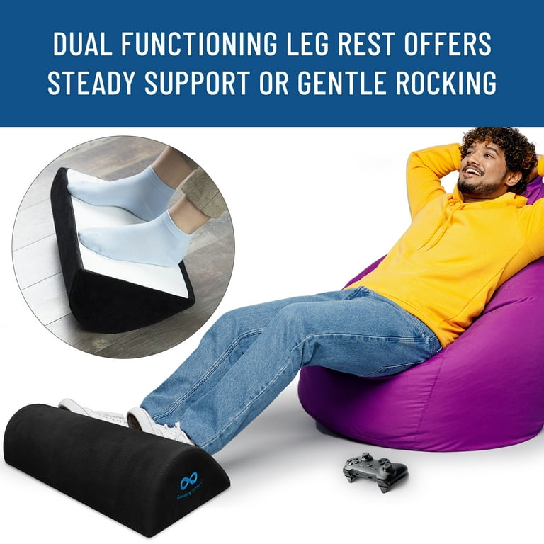 Ergonomic Footrest Leather Accessory to Any Desk. Under Desk Foot Rest for  Improved Posture, and Orthopedic Relief 