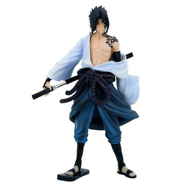 Anime Naruto 23CM sello maldito Uchiha Sasuke escena colección de estatuas modelo Gk figura de Pvc juguetes para niños regalo de cumpleaños para niños