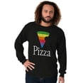 thumbnail image 5 of Rainbow Pride Piece of Pizza LGBT Long Sleeve TShirt Men Women Brisco Brands S, 5 of 6