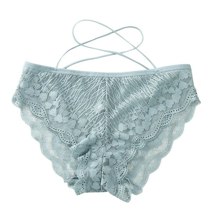 

Rovga Underwear For Women Female Cross Lace Panties Female Transparent Lace Briefs Female Intimates