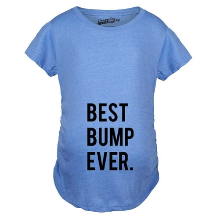 Maternity Best Bump Ever Tshirt Funny Pregnancy Proud Announcement (Best Pregnancy Announcement Photos)