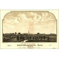 thumbnail image 1 of 24"x36" Gallery Poster, map of North Bridgewater Massachusetts 1844, 1 of 1
