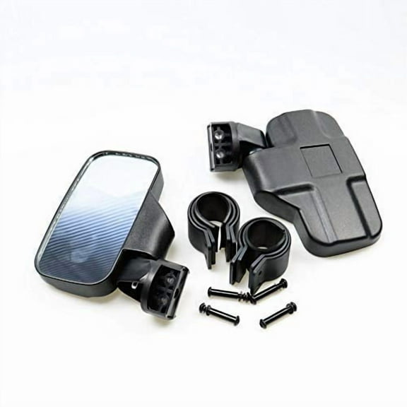 Black ATV UTV 1.75" 2" Rearview Side Mount Mirror For Polaris Ranger RZR Yamaha Rhino Arctic Cat Wildcats Honda Pioneer 1000