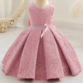 thumbnail image 1 of Vestido de niña de un año de encaje, vestido de princesa para niña de las flores, lazo, disfraz de pasarela, 1 of 6