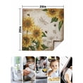 thumbnail image 4 of Sunflowers Cloth Napkins Set of 8 Reusable Dinner Napkins, Vintage Yellow Floral Farm Butterfly Cocktail Napkin Washable Table Napkins for Wedding/Holiday Party/Baby Shower 20"x20", 4 of 7