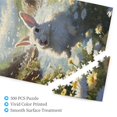 thumbnail image 3 of 500 PCS Jolly Rabbit Playing In The Flowers 500 Piece Vibrant Jigsaw,Wonderful Imagination,Unique And Beautiful Design,Beautiful Animals Wooden Puzzle,Creative Activity Hobbies For Adults, 3 of 6