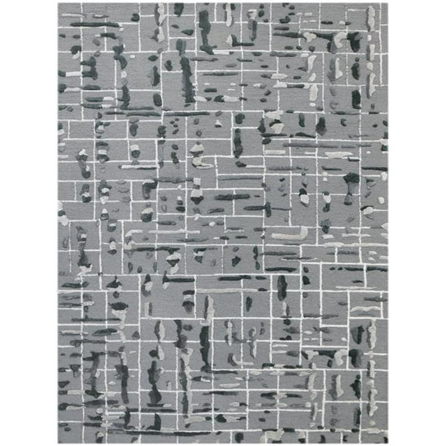 Amer PRL110576 Tapis 5 Pi x 7 Pi 6 Po Perla 11 Zone de Rembourrage à la Main Tapis - Gris