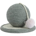 thumbnail image 1 of Poste rascador para gatos, poste rascador con garra de mesa con bolas de sisal, juguete interactivo para gatos de Sisal, con bola, redondo, resistente, molinillo (Bo, 1 of 5